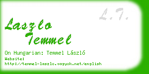 laszlo temmel business card